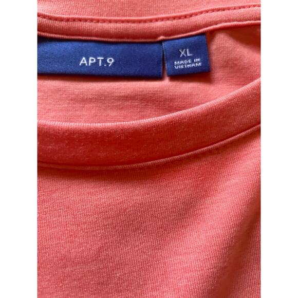 APT 9 T-Shirts with front Waist Tie Knot set of 2 Yellow and Pink Size XL Womens - Picture 7 of 8